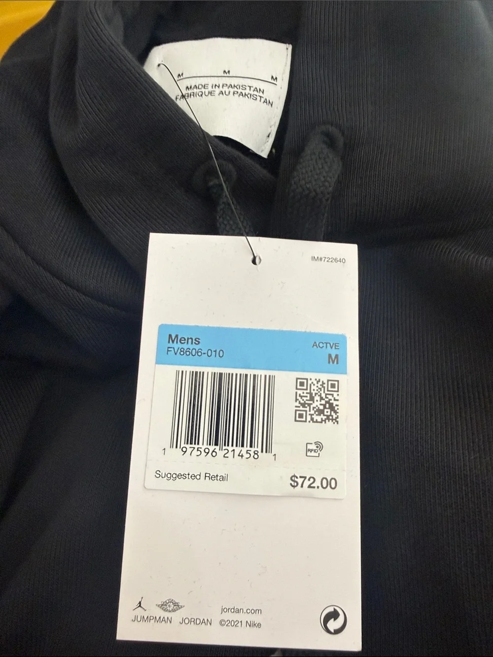 Jordan Sports Black Pullover Hoodie with White Jumpman